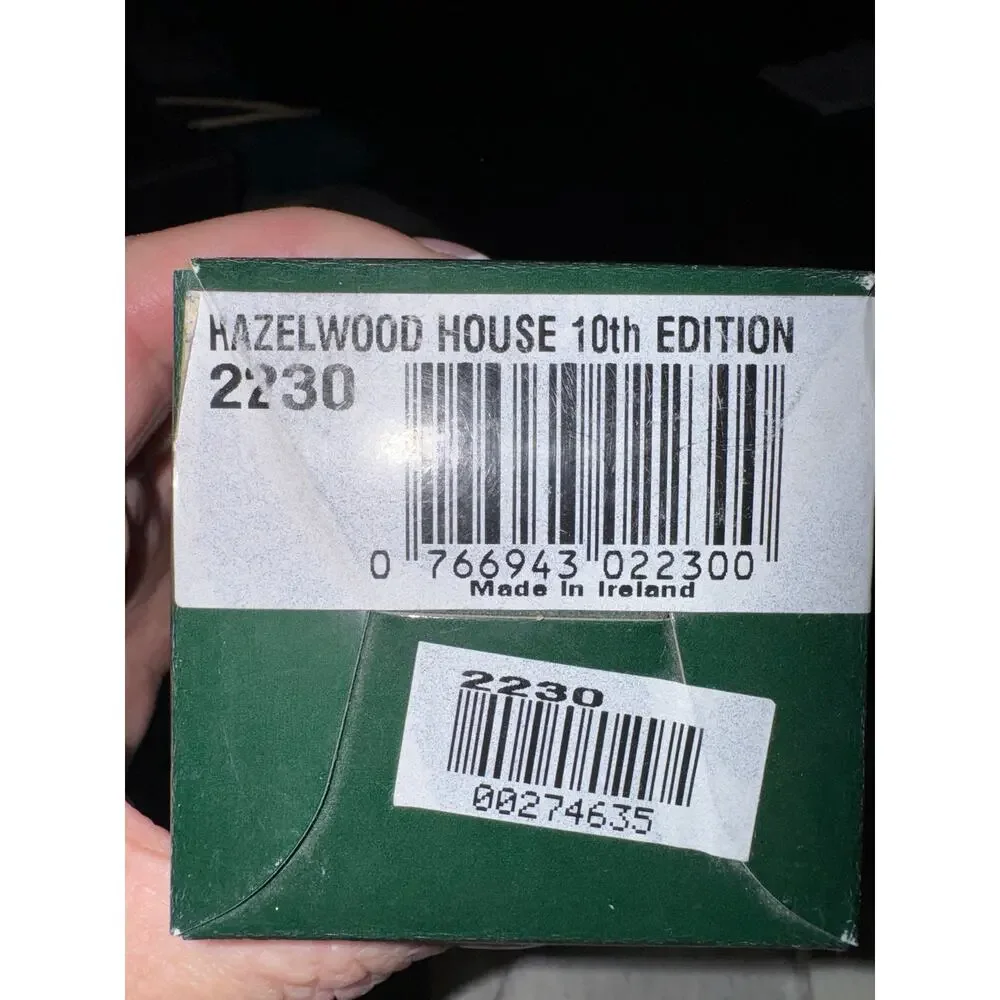 NWB Vintage Irish Belleek Porcelain Christmas ornament Hazelwood House With Box